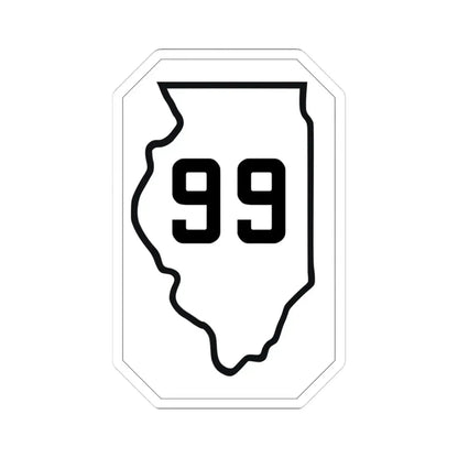 Illinois 99 1926 (Illinois) (Road Sign) STICKER Vinyl Kiss-Cut Decal 3 Inch White - The Sticker Space