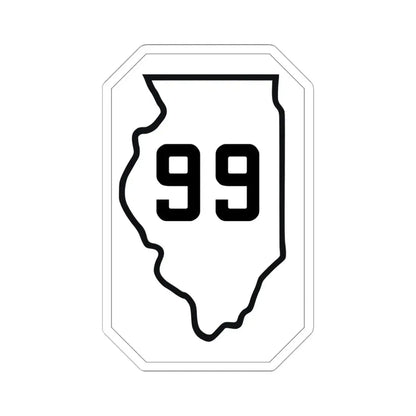 Illinois 99 1926 (Illinois) (Road Sign) STICKER Vinyl Kiss-Cut Decal 6 Inch White - The Sticker Space