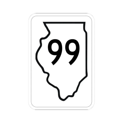 Illinois 99 1950 (Illinois) (Road Sign) STICKER Vinyl Kiss-Cut Decal 3 Inch White - The Sticker Space