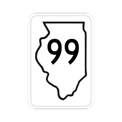 Illinois 99 1950 (Illinois) (Road Sign) STICKER Vinyl Kiss-Cut Decal 4 Inch White - The Sticker Space