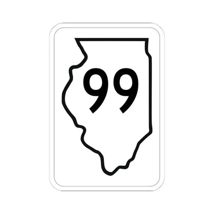 Illinois 99 1950 (Illinois) (Road Sign) STICKER Vinyl Kiss-Cut Decal 6 Inch White - The Sticker Space