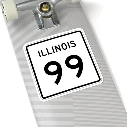 Illinois 99 (Illinois) (Road Sign) STICKER Vinyl Kiss-Cut Decal - The Sticker Space