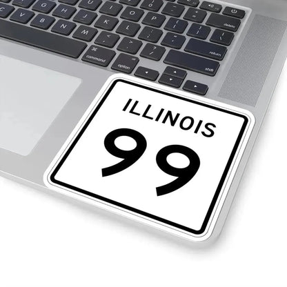 Illinois 99 (Illinois) (Road Sign) STICKER Vinyl Kiss-Cut Decal - The Sticker Space