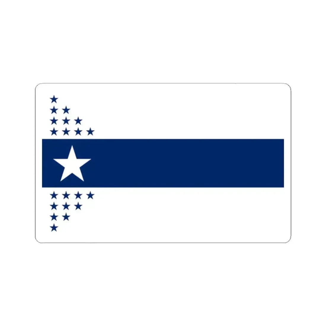 Illinois Centennial Flag (United States) STICKER Vinyl Kiss-Cut Decal 2 Inch White - The Sticker Space