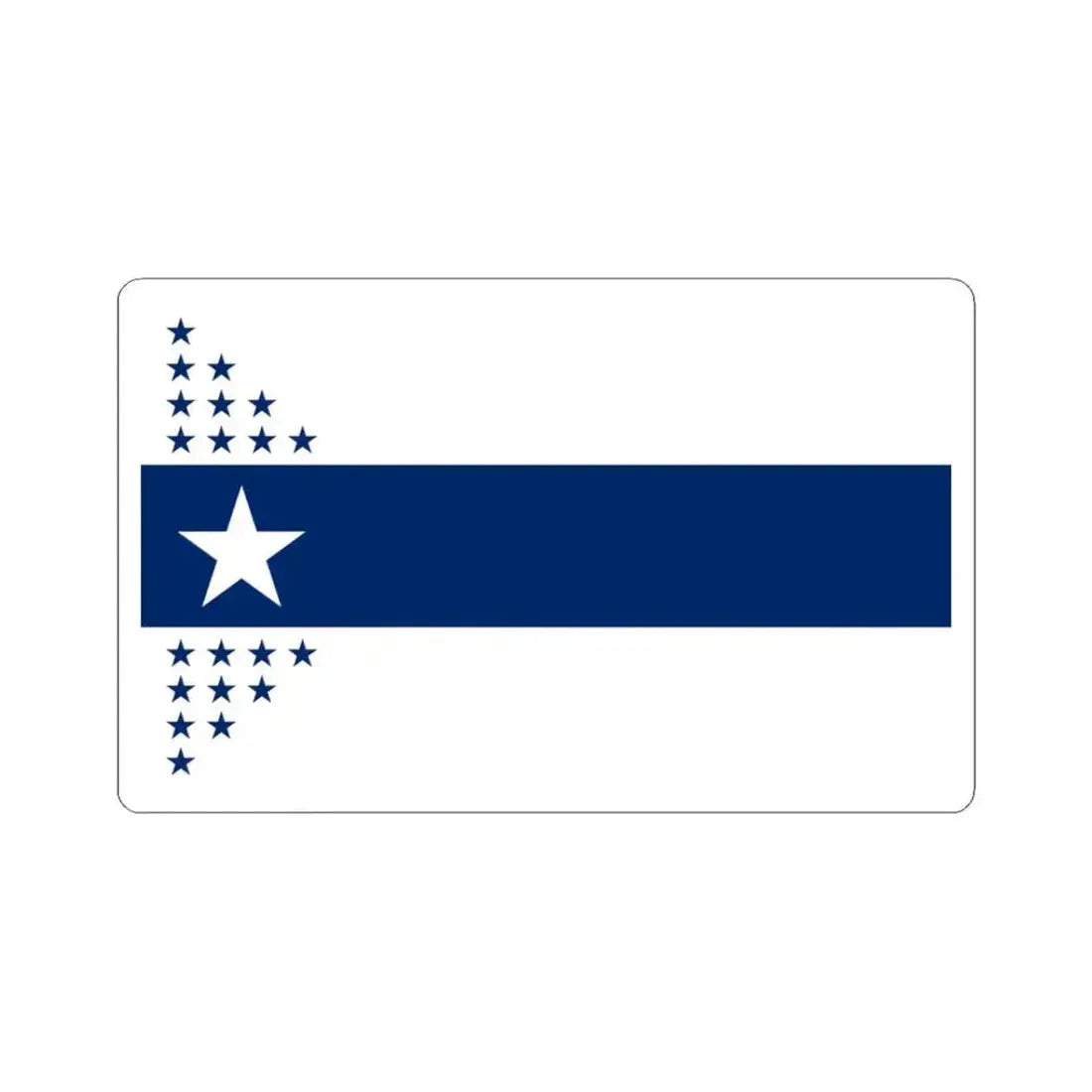 Illinois Centennial Flag (United States) STICKER Vinyl Kiss-Cut Decal 3 Inch White - The Sticker Space