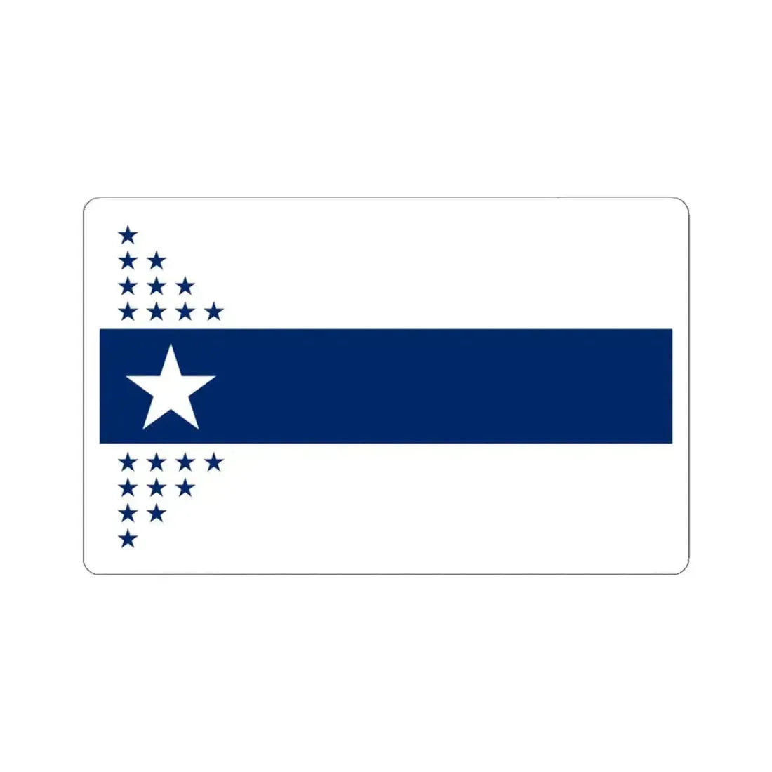 Illinois Centennial Flag (United States) STICKER Vinyl Kiss-Cut Decal 4 Inch White - The Sticker Space