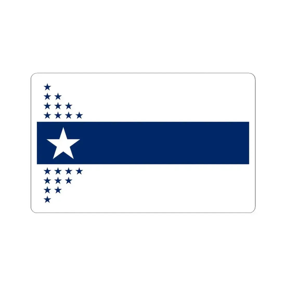 Illinois Centennial Flag (United States) STICKER Vinyl Kiss-Cut Decal 6 Inch White - The Sticker Space