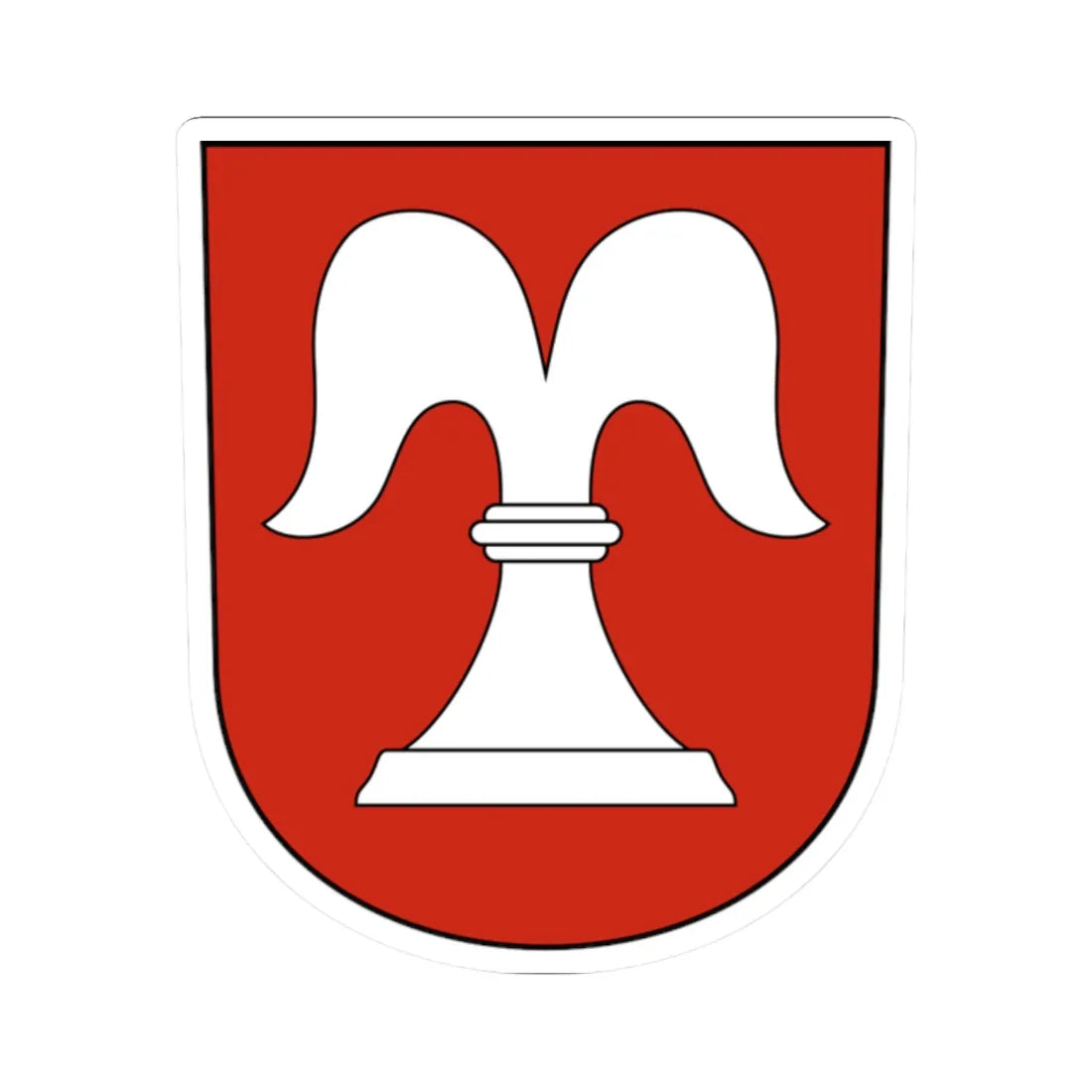 IllnauEffretikon-Bisikon-blazon (Switzerland) (Coat of Arms) STICKER Vinyl Kiss-Cut Decal 2 Inch White - The Sticker Space