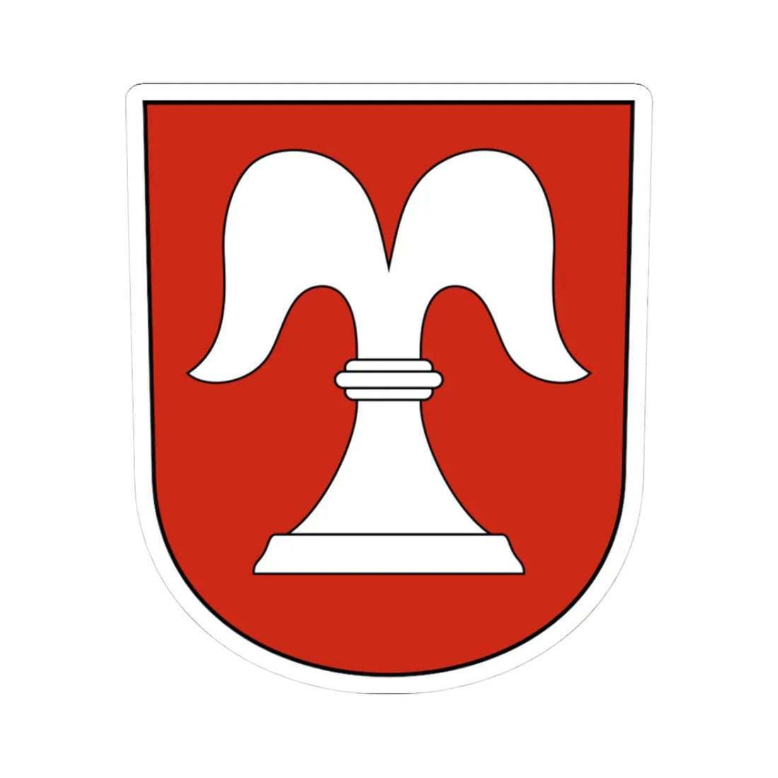 IllnauEffretikon-Bisikon-blazon (Switzerland) (Coat of Arms) STICKER Vinyl Kiss-Cut Decal 3 Inch White - The Sticker Space