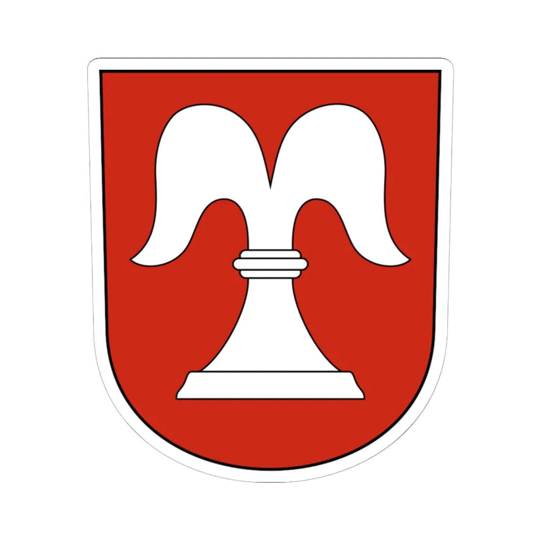 IllnauEffretikon-Bisikon-blazon (Switzerland) (Coat of Arms) STICKER Vinyl Kiss-Cut Decal 6 Inch White - The Sticker Space