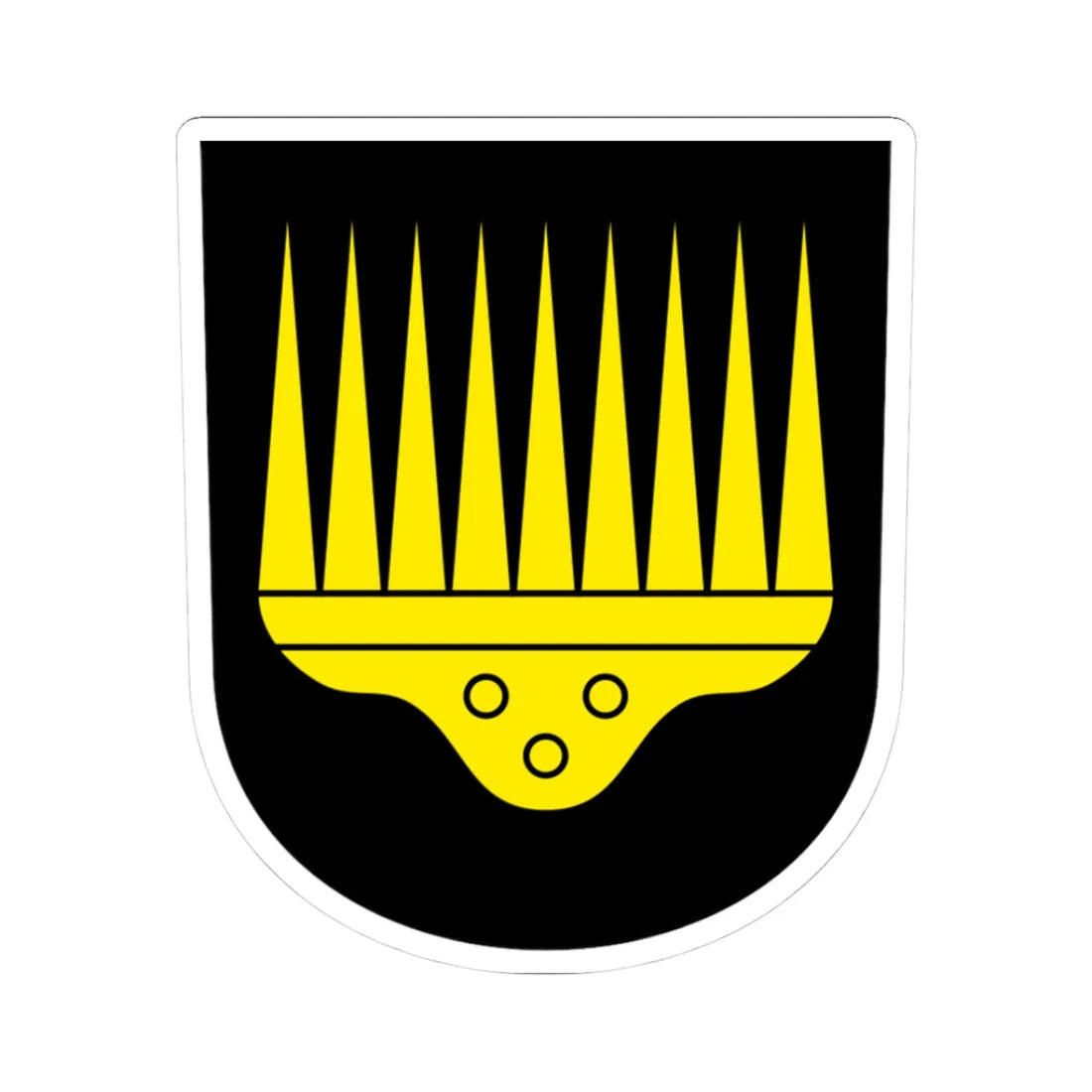 IllnauEffretikon-Kemleten-blazon (Switzerland) (Coat of Arms) STICKER Vinyl Kiss-Cut Decal - The Sticker Space