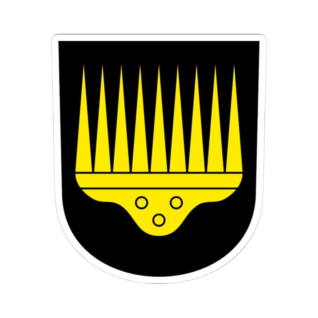 IllnauEffretikon-Kemleten-blazon (Switzerland) (Coat of Arms) STICKER Vinyl Kiss-Cut Decal - The Sticker Space