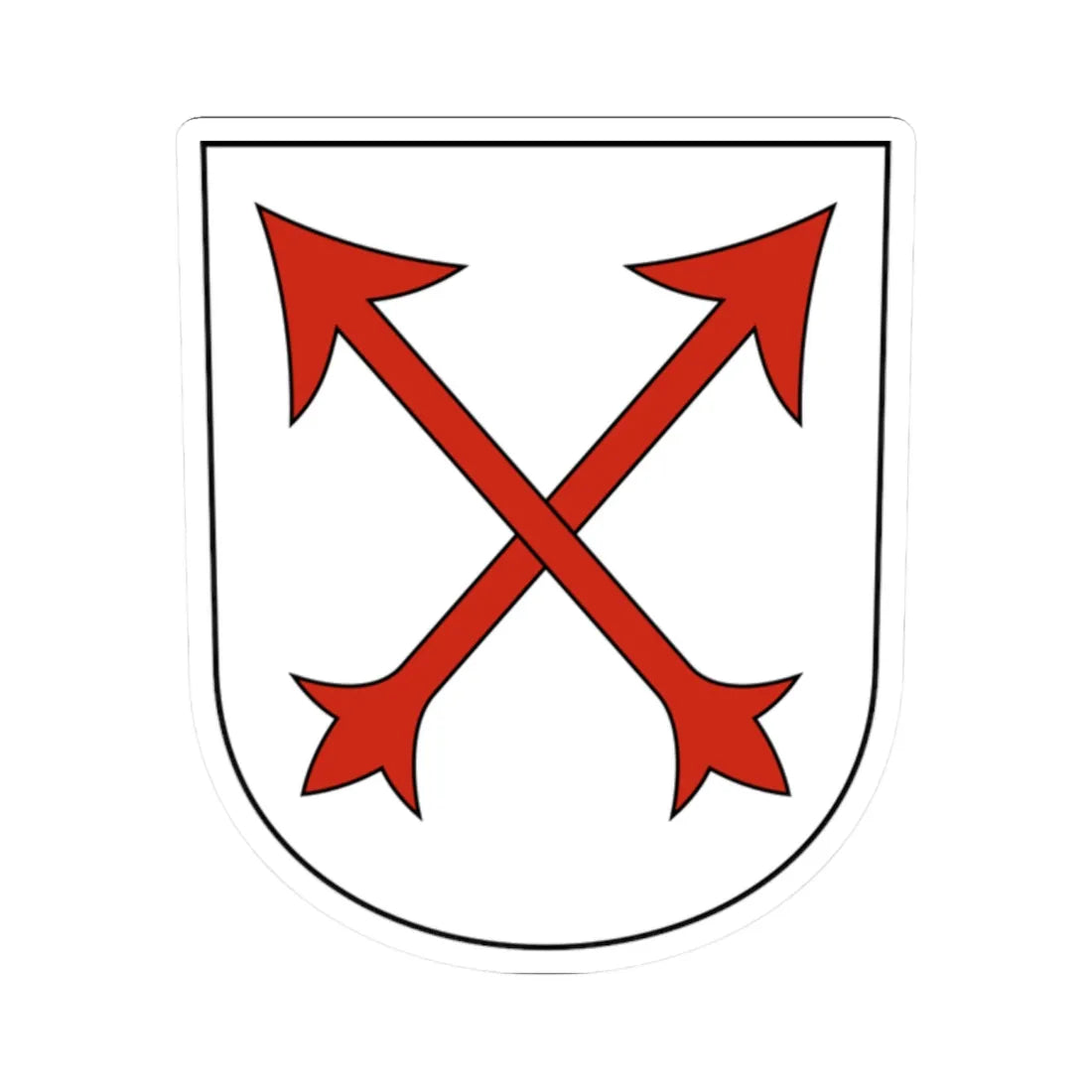 IllnauEffretikon-Ottikon-blazon (Switzerland) (Coat of Arms) STICKER Vinyl Kiss-Cut Decal 2 Inch White - The Sticker Space
