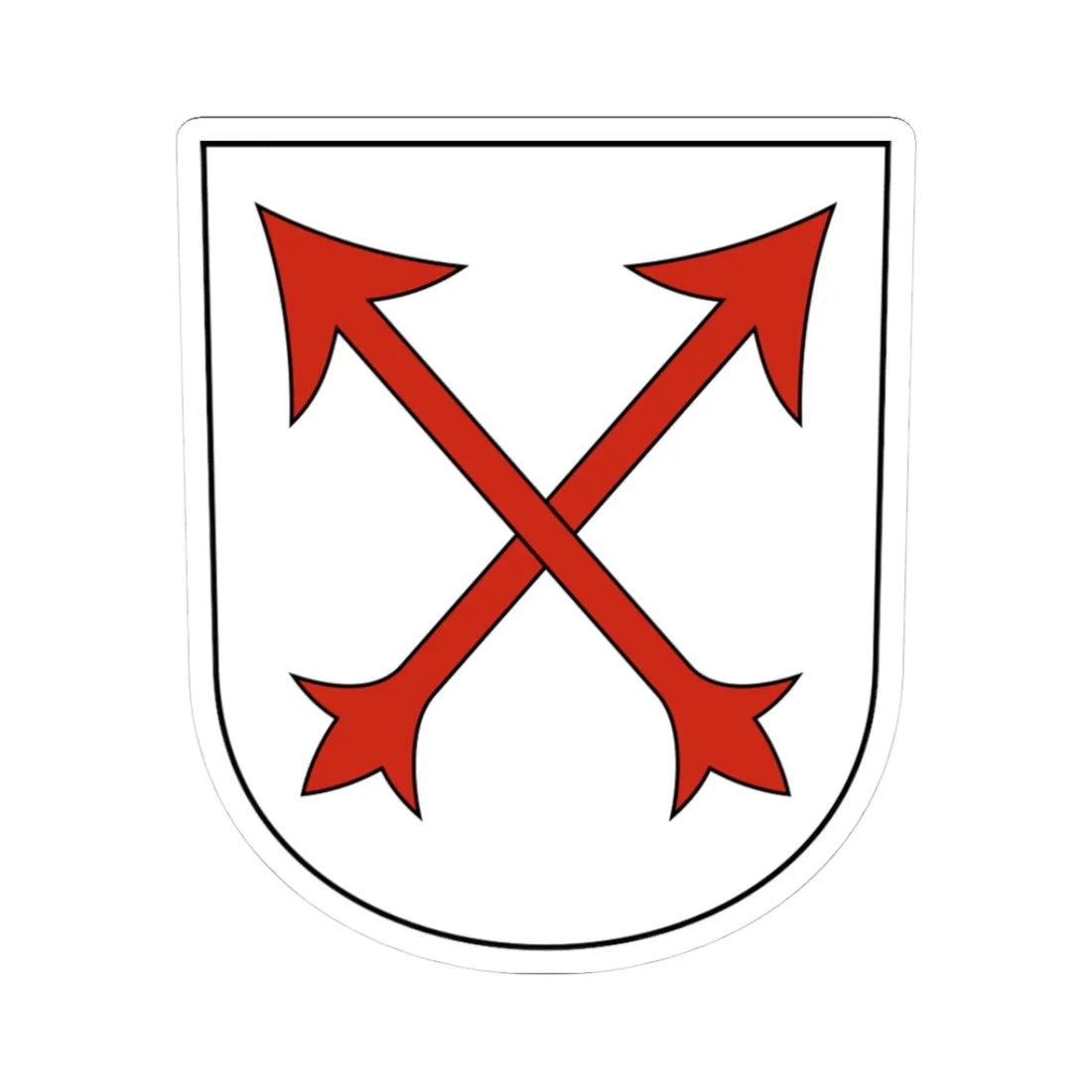 IllnauEffretikon-Ottikon-blazon (Switzerland) (Coat of Arms) STICKER Vinyl Kiss-Cut Decal 3 Inch White - The Sticker Space