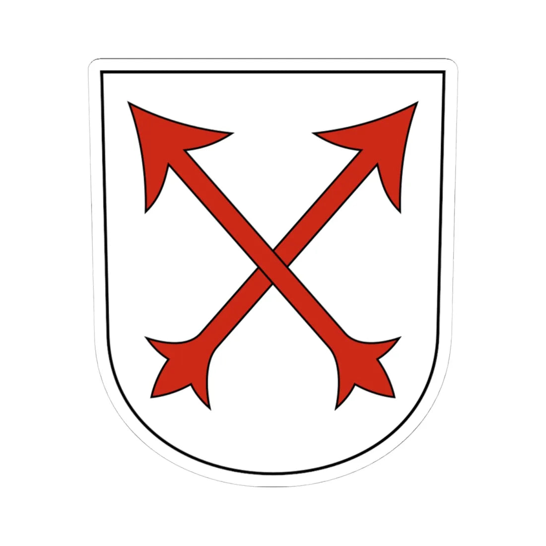 IllnauEffretikon-Ottikon-blazon (Switzerland) (Coat of Arms) STICKER Vinyl Kiss-Cut Decal 4 Inch White - The Sticker Space