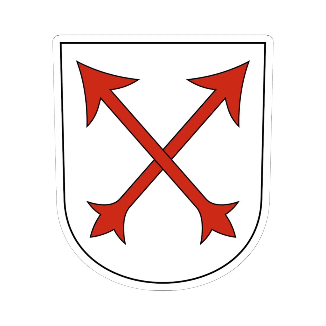 IllnauEffretikon-Ottikon-blazon (Switzerland) (Coat of Arms) STICKER Vinyl Kiss-Cut Decal 6 Inch White - The Sticker Space