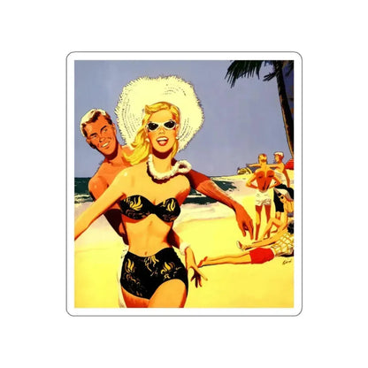 Illustration by Aubrey Rix 3 (Magazine Illustration) STICKER Vinyl Die-Cut Decal White Die-Cut 3 Inch - The Sticker Space