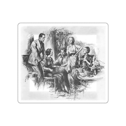 Illustration by Charles D. Mitchell, 1936 (2) (Magazine Illustration) STICKER Vinyl Die-Cut Decal White Die-Cut 5 Inch - The Sticker Space