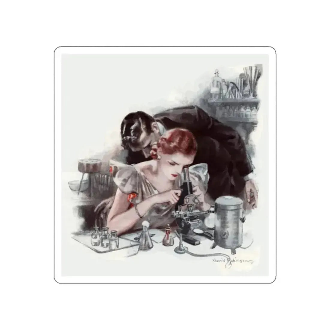 Illustration by David Robinson, 1934 (1) (Magazine Illustration) STICKER Vinyl Die-Cut Decal - The Sticker Space