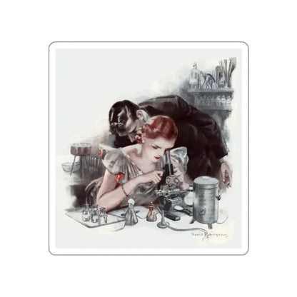 Illustration by David Robinson, 1934 (1) (Magazine Illustration) STICKER Vinyl Die-Cut Decal White Die-Cut 3 Inch - The Sticker Space