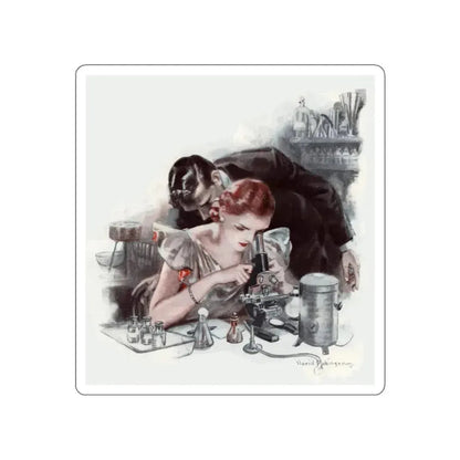 Illustration by David Robinson, 1934 (1) (Magazine Illustration) STICKER Vinyl Die-Cut Decal White Die-Cut 6 Inch - The Sticker Space