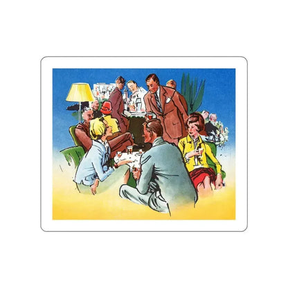 Illustration by Francis Marshall for a Martini leaflet (Magazine Illustration) STICKER Vinyl Die-Cut Decal White Die-Cut 3 Inch - The Sticker Space