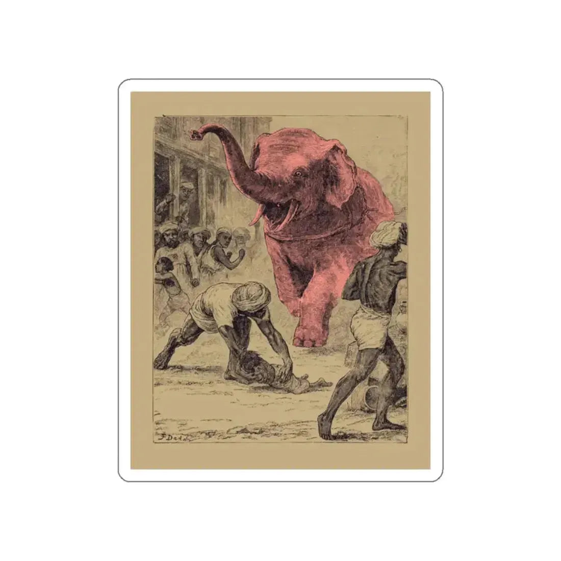 Illustration by Frank Dadd (Magazine Illustration) STICKER Vinyl Die-Cut Decal White Die-Cut 2 Inch - The Sticker Space