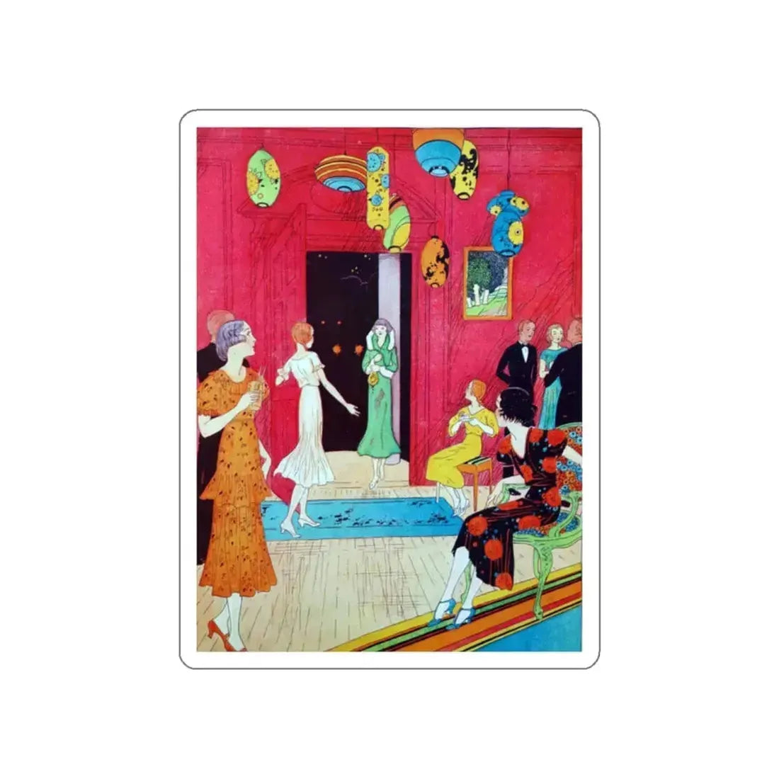 Illustration by Gladys Peto (1) (Magazine Illustration) STICKER Vinyl Die-Cut Decal White Die-Cut 2 Inch - The Sticker Space