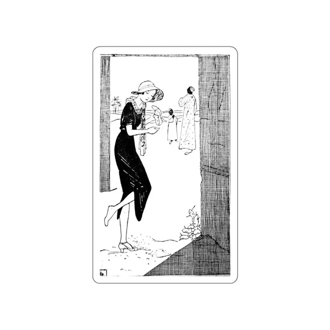 Illustration by Gladys Peto (3) (Magazine Illustration) STICKER Vinyl Die-Cut Decal White Die-Cut 4 Inch - The Sticker Space