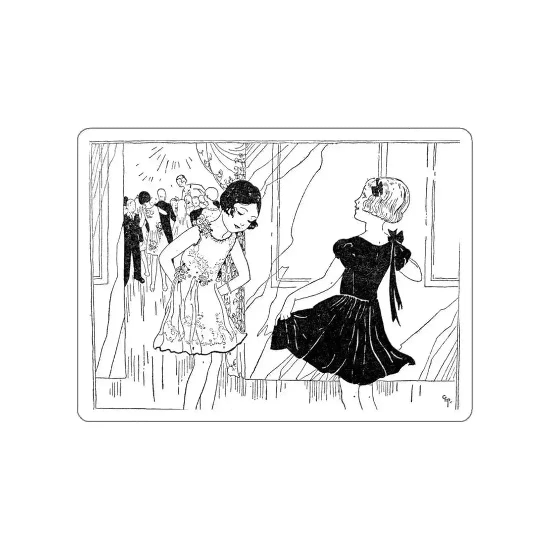 Illustration by Gladys Peto (4) (Magazine Illustration) STICKER Vinyl Die-Cut Decal White Die-Cut 3 Inch - The Sticker Space