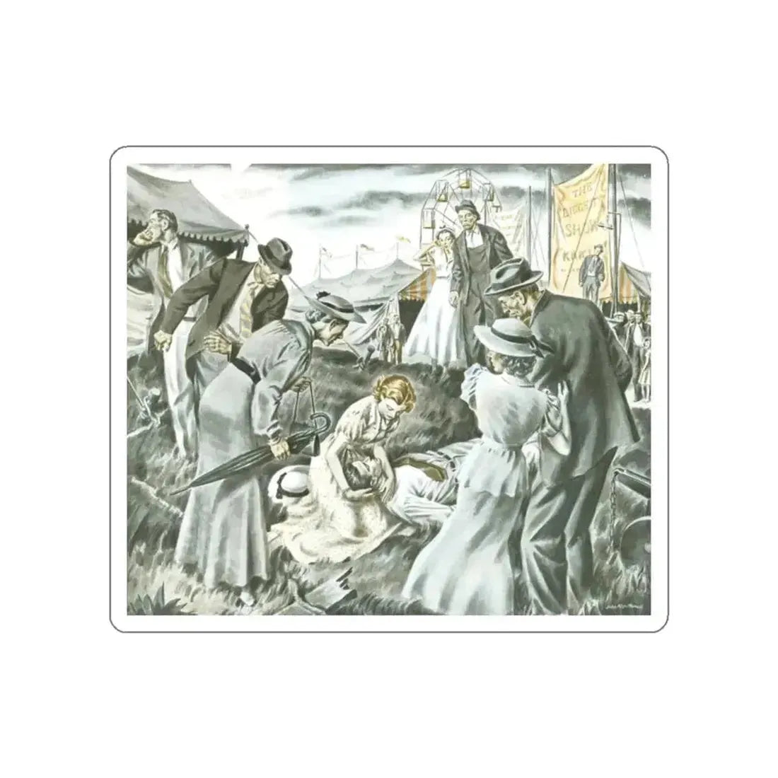 Illustration by John Alan Maxwell, 1936 (Magazine Illustration) STICKER Vinyl Die-Cut Decal - The Sticker Space