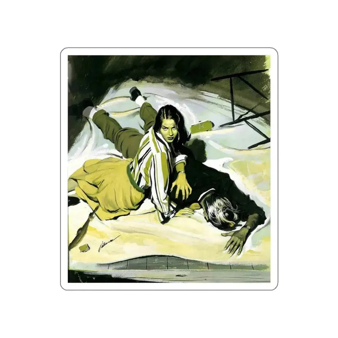 Illustration by Perry Peterson (Magazine Illustration) STICKER Vinyl Die-Cut Decal White Die-Cut 6 Inch - The Sticker Space