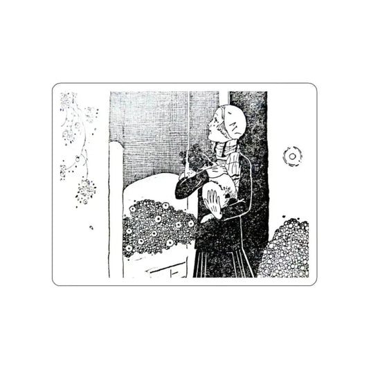 Illustration in 1920s Happy Holiday Stories book (2) (Magazine Illustration) STICKER Vinyl Die-Cut Decal White Die-Cut 2 Inch - The Sticker Space