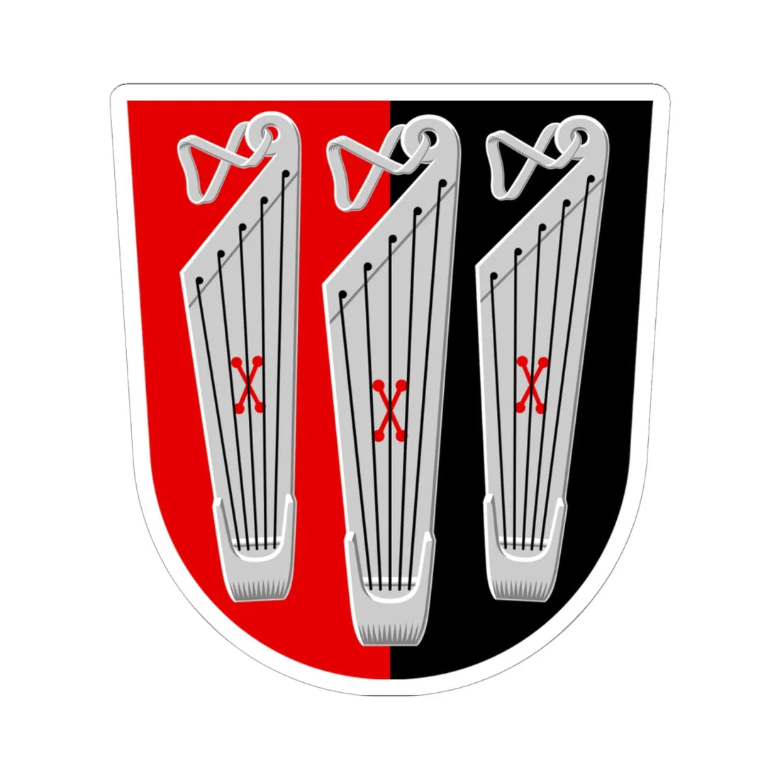 Ilomantsi.vaakuna (Finland) (Coat of Arms) STICKER Vinyl Kiss-Cut Decal 6 Inch White - The Sticker Space