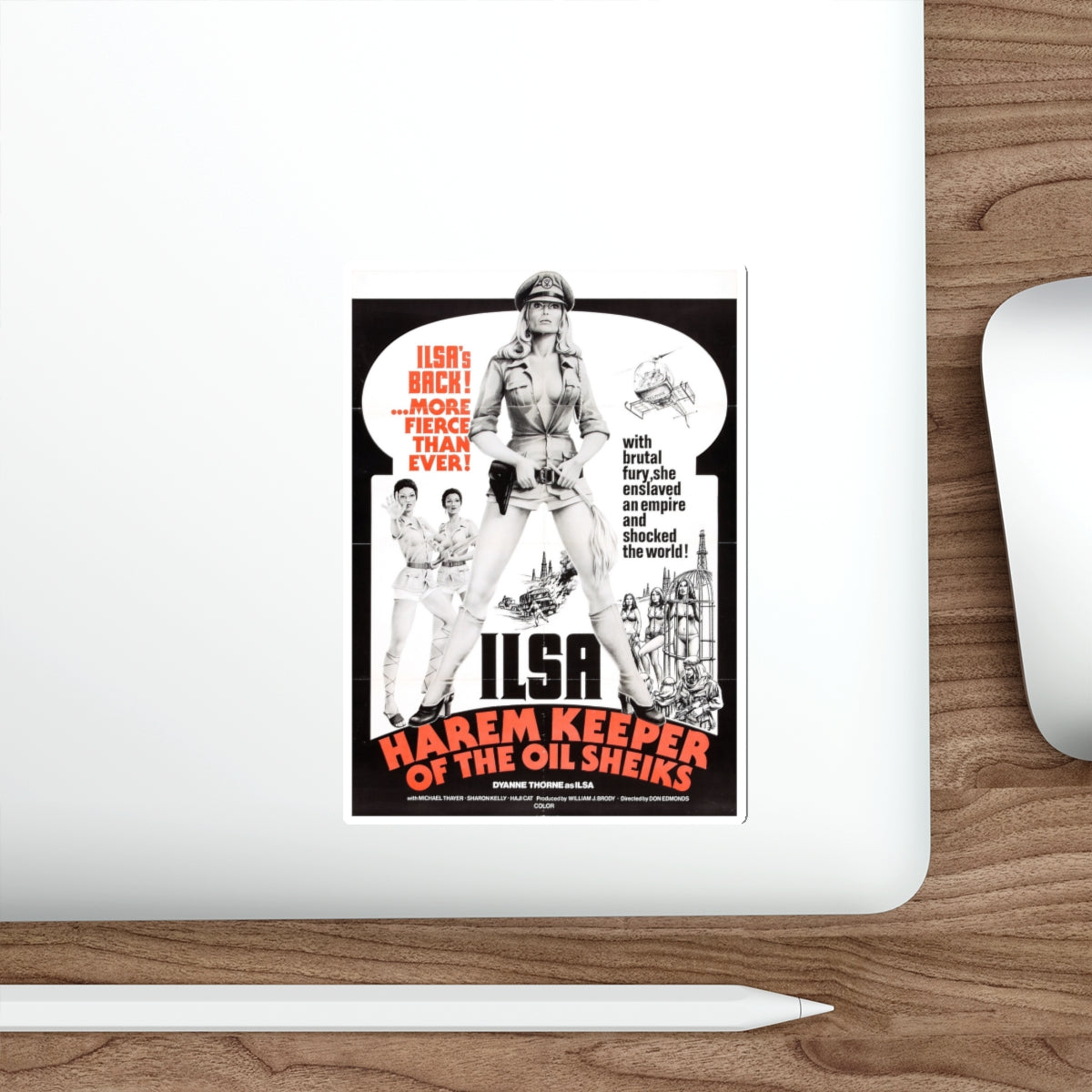 ILSA HAREM KEEPER OF THE OIL SHEIKS 1976 Movie Poster STICKER Vinyl Die-Cut Decal-The Sticker Space