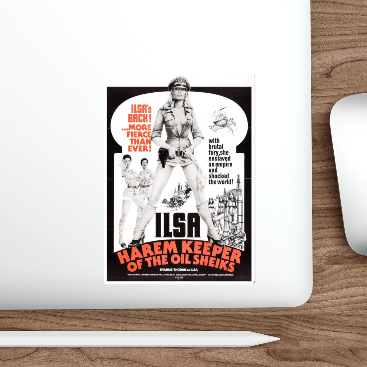 ILSA HAREM KEEPER OF THE OIL SHEIKS 1976 Movie Poster STICKER Vinyl Die-Cut Decal-The Sticker Space