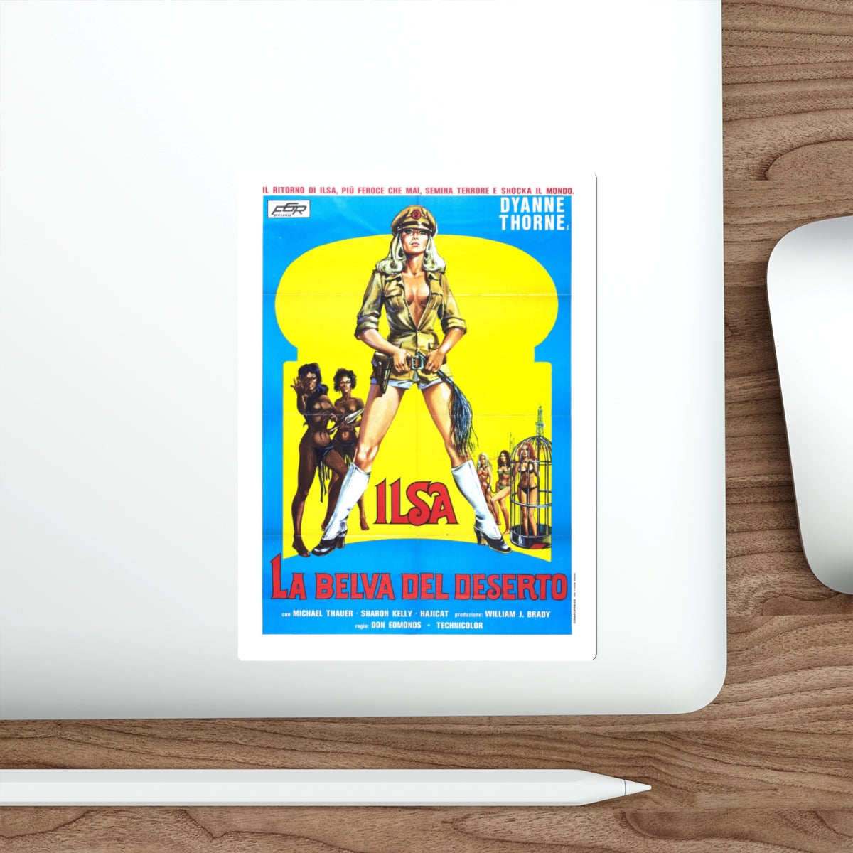 ILSA HAREM KEEPER OF THE OIL SHEIKS (2) 1976 Movie Poster STICKER Vinyl Die-Cut Decal-The Sticker Space