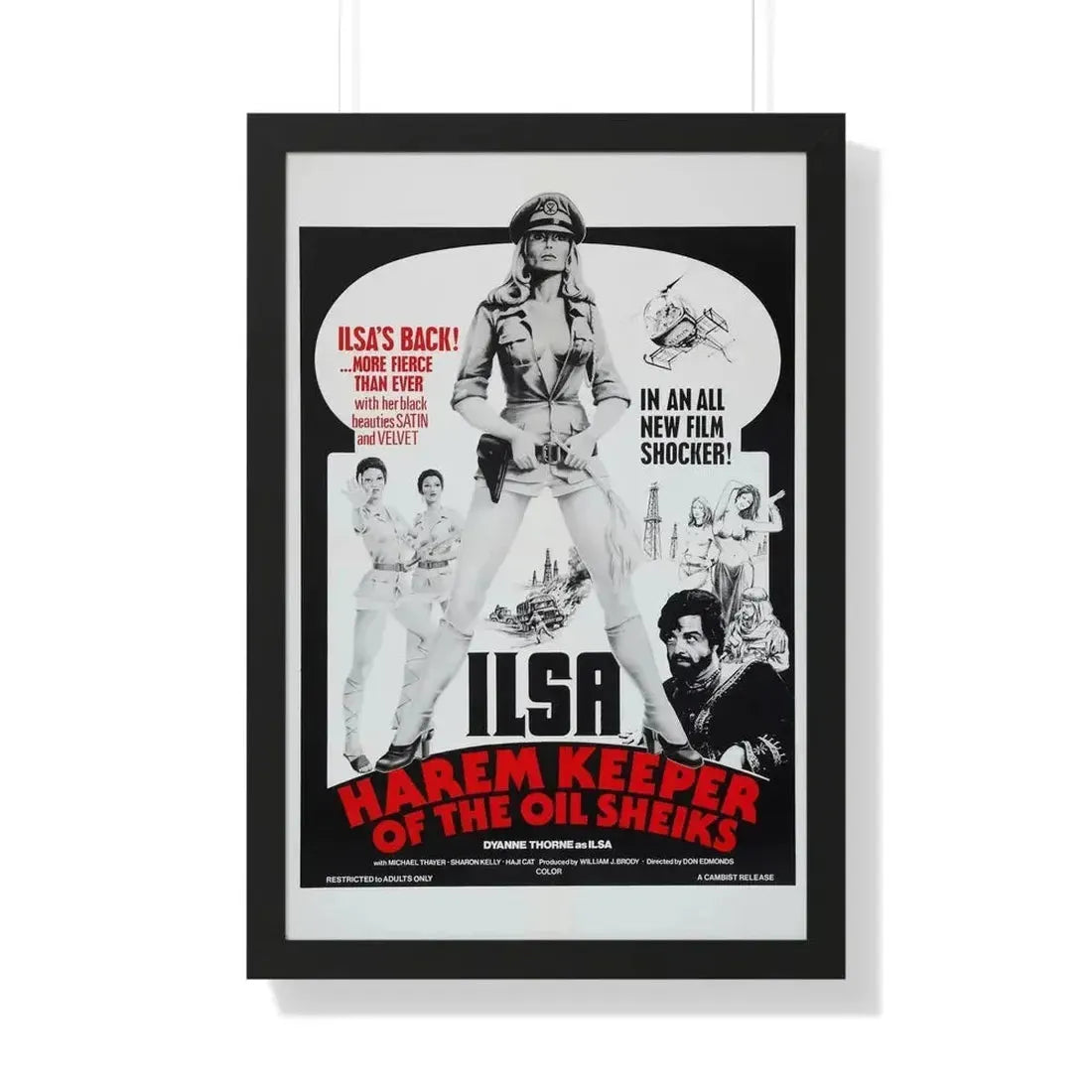 ILSA HAREM KEEPER OF THE OIL SHEIKS (3) 1976 - Framed Movie Poster - The Sticker Space