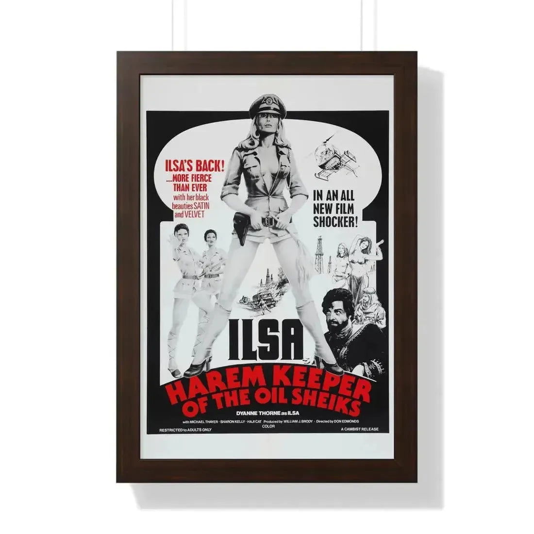 ILSA HAREM KEEPER OF THE OIL SHEIKS (3) 1976 - Framed Movie Poster - The Sticker Space