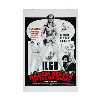 ILSA HAREM KEEPER OF THE OIL SHEIKS (3) 1976 - Paper Movie Poster 36" x 54" Matte - The Sticker Space