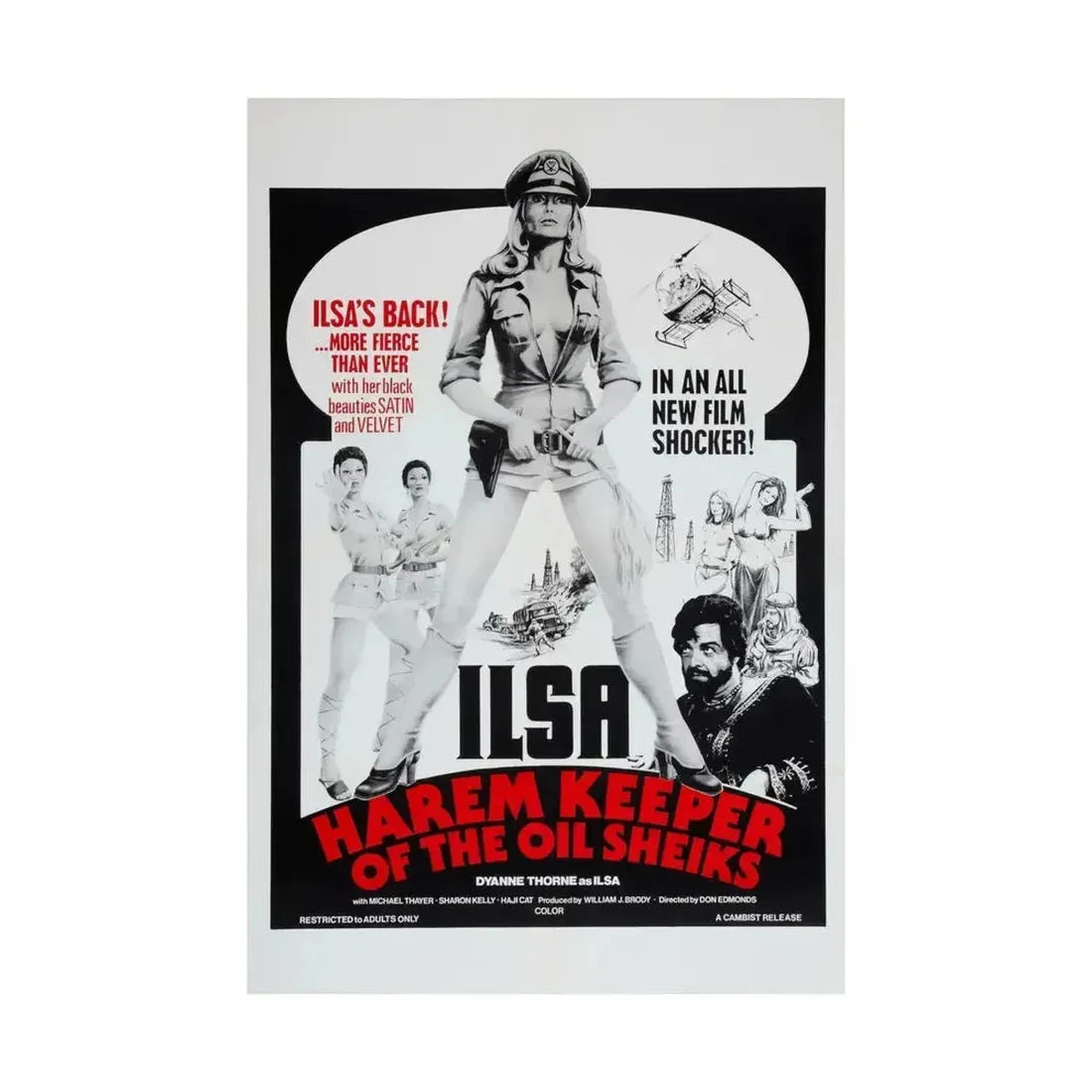 ILSA HAREM KEEPER OF THE OIL SHEIKS (3) 1976 - Paper Movie Poster - The Sticker Space