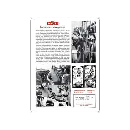 ILSA HAREM KEEPER OF THE OIL SHEIKS (CERTIFICATE) 1976 Movie Poster STICKER Vinyl Die-Cut Decal 4 Inch - The Sticker Space