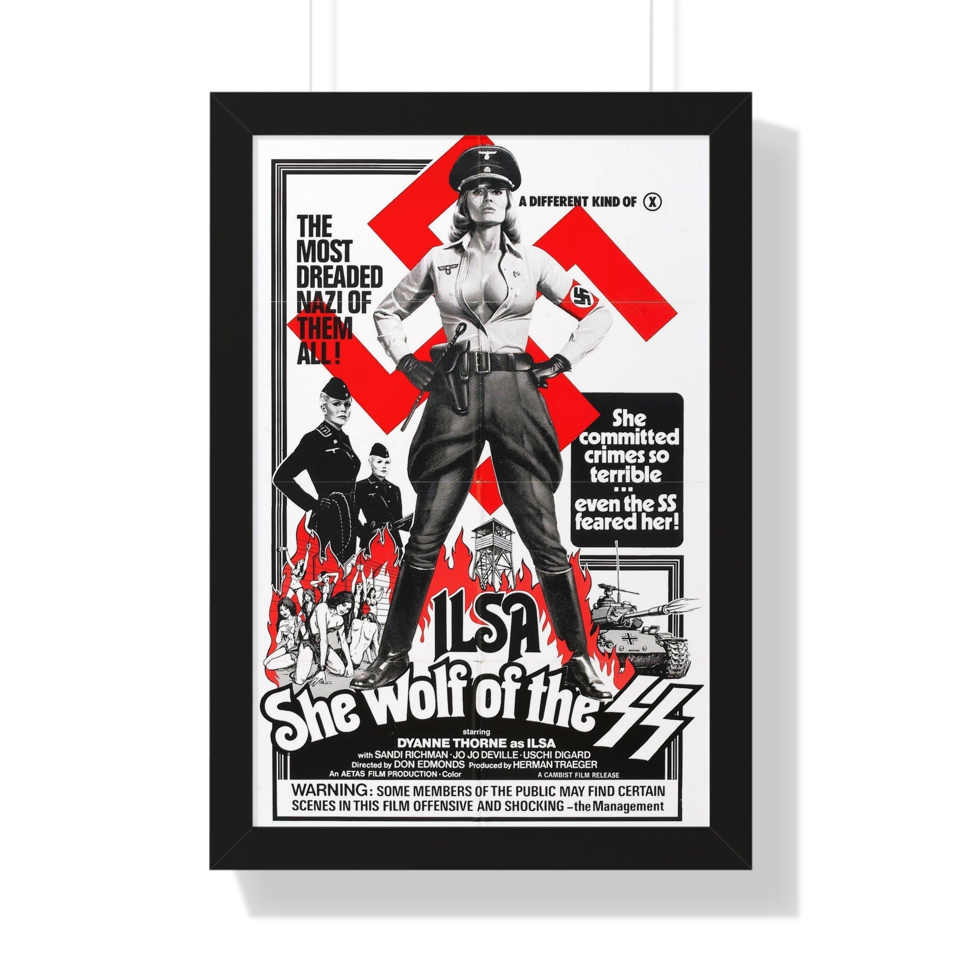 ILSA SHE-WOLF OF THE SS (2) 1975 - Framed Movie Poster-16″ x 24″-The Sticker Space