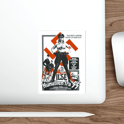 ILSA SHE-WOLF OF THE SS (DANISH RERELEASE) 1975 Movie Poster STICKER Vinyl Die-Cut Decal-The Sticker Space