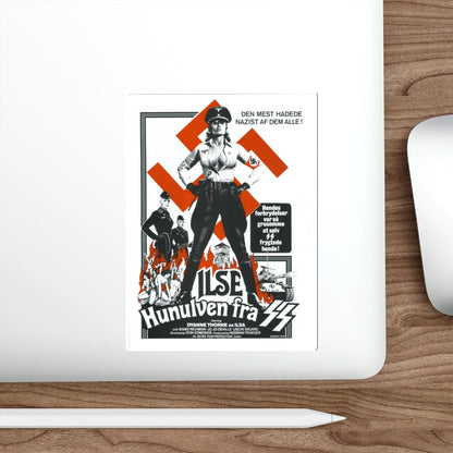 ILSA SHE-WOLF OF THE SS (DANISH RERELEASE) 1975 Movie Poster STICKER Vinyl Die-Cut Decal-The Sticker Space