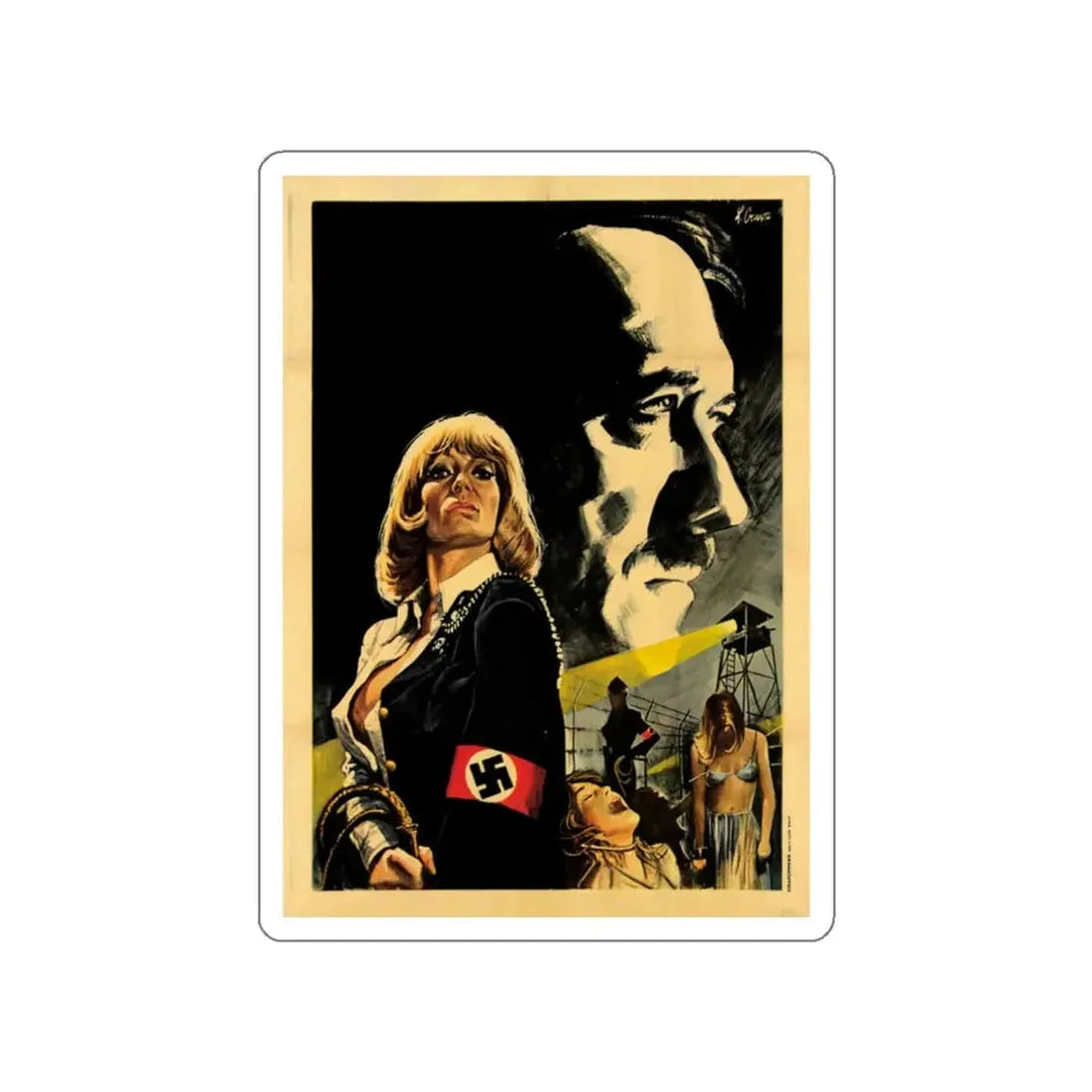 ILSA SHE-WOLF OF THE SS (FOREIGN) 2 1975 Movie Poster STICKER Vinyl Die-Cut Decal - The Sticker Space