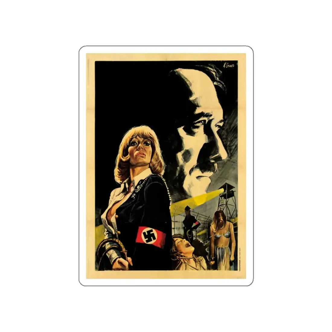 ILSA SHE-WOLF OF THE SS (FOREIGN) 2 1975 Movie Poster STICKER Vinyl Die-Cut Decal - The Sticker Space