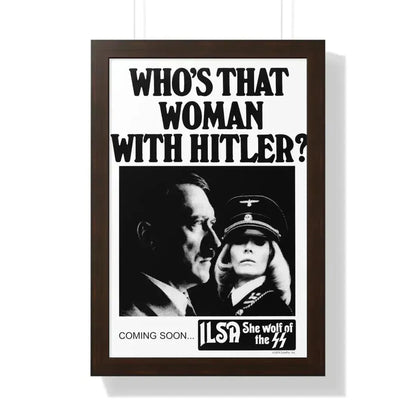 ILSA SHE-WOLF OF THE SS (TEASER) 1975 - Framed Movie Poster 16″ x 24″ Walnut - The Sticker Space
