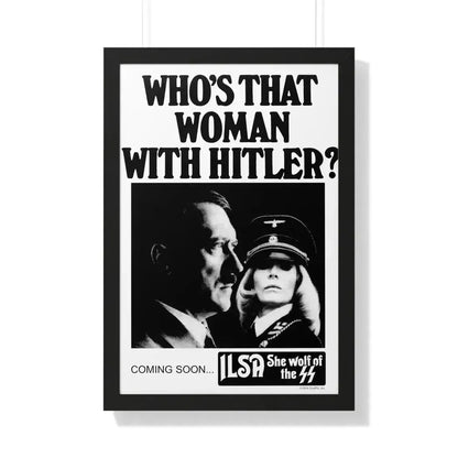 ILSA SHE-WOLF OF THE SS (TEASER) 1975 - Framed Movie Poster 20" x 30" Black - The Sticker Space