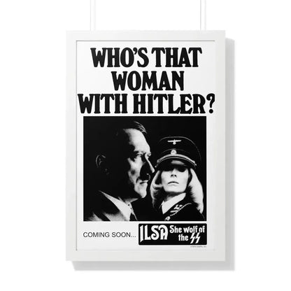 ILSA SHE-WOLF OF THE SS (TEASER) 1975 - Framed Movie Poster 20" x 30" White - The Sticker Space